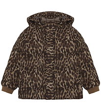 En Fant Puffer Jacket - Qulit - Pine Black w. Leopard