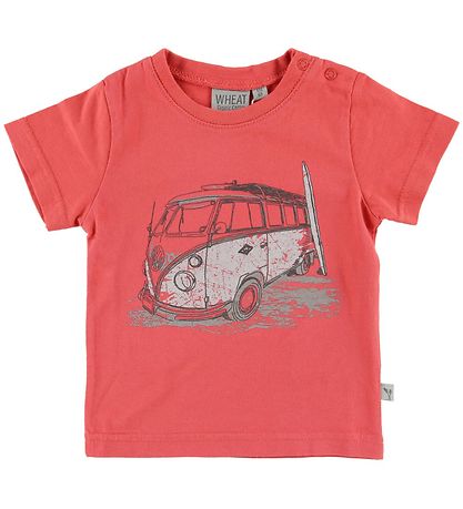 T-Shirt Wheat - Surf Car - Épicé Coral T-Shirt Wheat - Surf Car - Épicé Coral