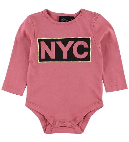 Petit by Sofie Schnoor Bodysuit L/æ - Dark Pink w. NYC