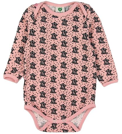 Småfolk Bodysuit L/S - Silver Pink/Kenzie's Carousel