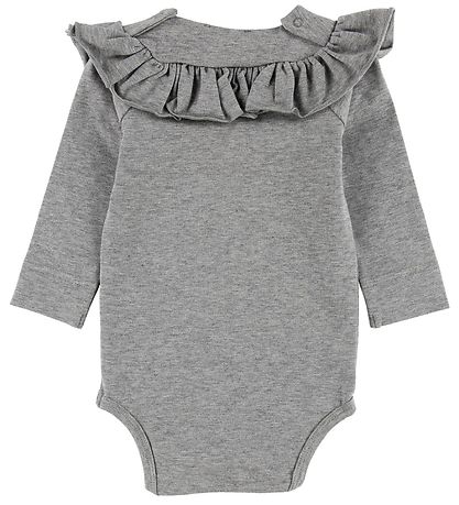 MarMar Bodysuit L/S - Bibbi - Jersey - Grey Melange MarMar Bodysuit L/S - Bibbi - Jersey - Grey Melange