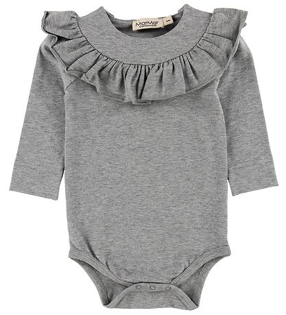 MarMar Bodysuit L/S - Bibbi - Jersey - Grey Melange MarMar Bodysuit L/S - Bibbi - Jersey - Grey Melange