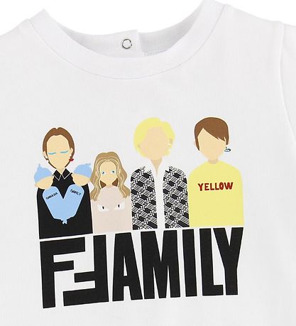 Fendi Kids 여름용 롬퍼 - 화이트 포함 Fendi 패밀리