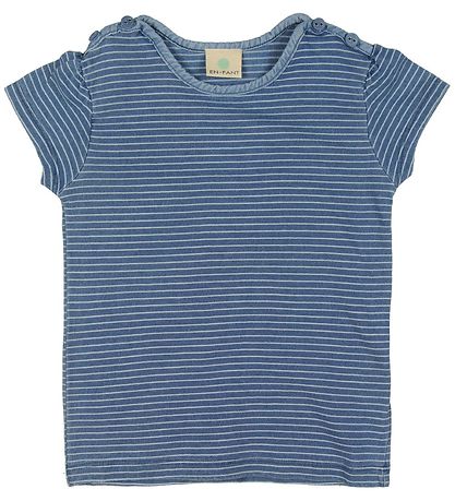 En Fant T-shirt - Blue Melange Striped En Fant T-shirt - Blue Melange Striped