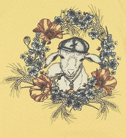 En Fant T-shirt - Yellow w. Pointelle/Goat