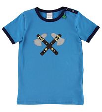 Freds World T-shirt - Blue w. Axes Freds World T-shirt - Blue w. Axes