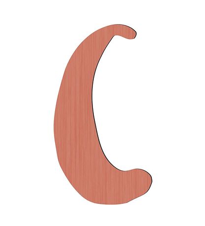 Sebra Holz Buchstaben - C - Watermelon Pink Sebra Holz Buchstaben - C - Watermelon Pink