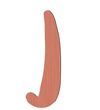 Lettres en bois Sebra - J - Watermelon Pink Lettres en bois Sebra - J - Watermelon Pink