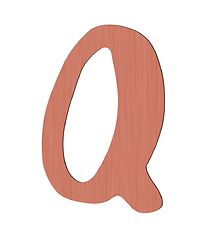 Lettres en bois Sebra - Q - Watermelon Pink Lettres en bois Sebra - Q - Watermelon Pink