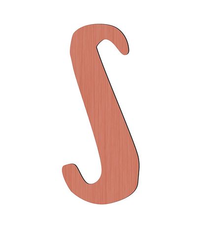 Sebra 원목 문자 장식 - S - 수박 핑크