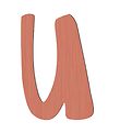 Sebra Wooden Letter - U - Watermelon Pink Sebra Wooden Letter - U - Watermelon Pink