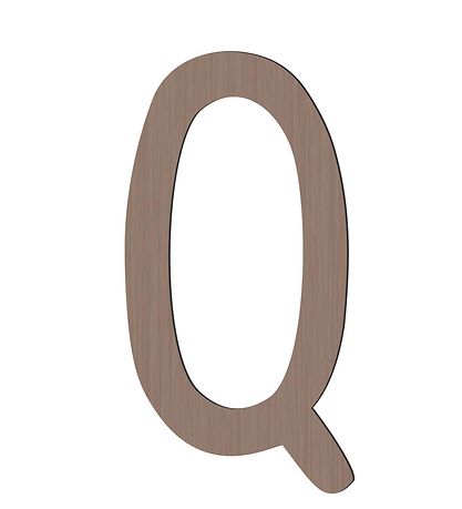 Sebra Holz Buchstaben - Q - Pinecone Brown Sebra Holz Buchstaben - Q - Pinecone Brown
