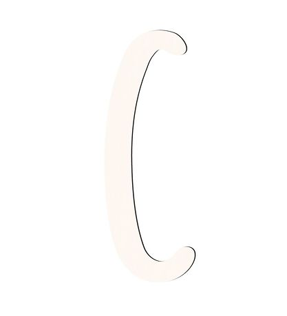 Sebra Wooden Letter - C - Birchbark Beigi