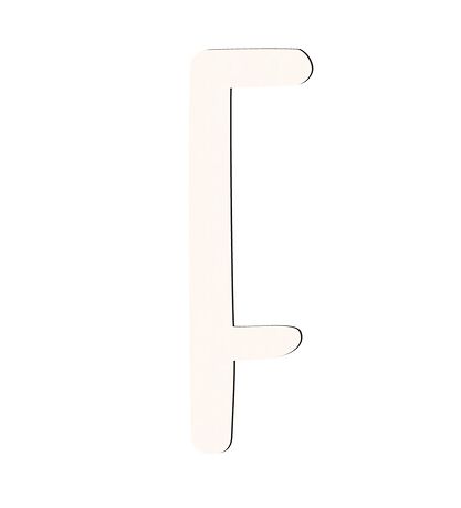 Sebra Wooden Letter - F - Birchbark Beige Sebra Wooden Letter - F - Birchbark Beige