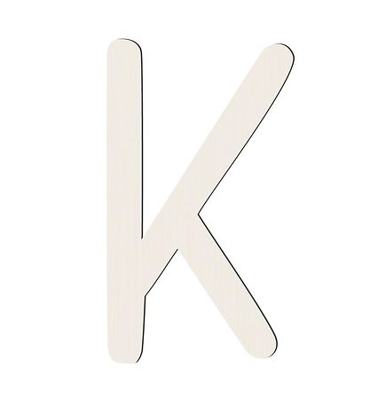 Sebra Wooden Letter - K - Birchbark Beige Sebra Wooden Letter - K - Birchbark Beige
