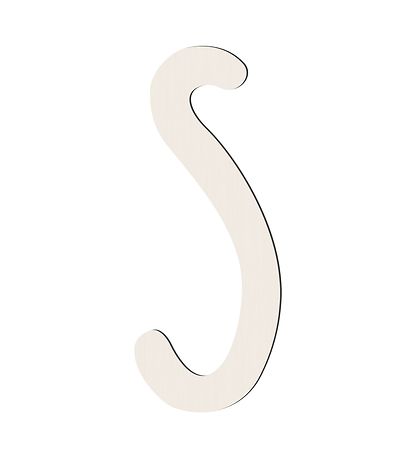 Sebra Träbokstäver - S - Birchbark Beige