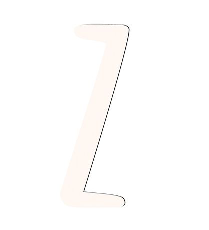 Sebra Wooden Letter - Z - Birchbark Beige Sebra Wooden Letter - Z - Birchbark Beige