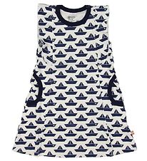 Katvig Kleid - Weiß m. Booten/Rüschen Katvig Kleid - Weiß m. Booten/Rüschen