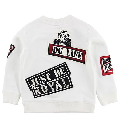Dolce & Gabbana Sweatshirt - White w. Patches