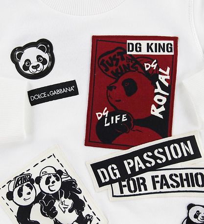 Dolce & Gabbana Sweatshirt - White w. Patches