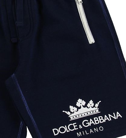 Dolce & Gabbana Shorts - Sweat - Navy w. Logo