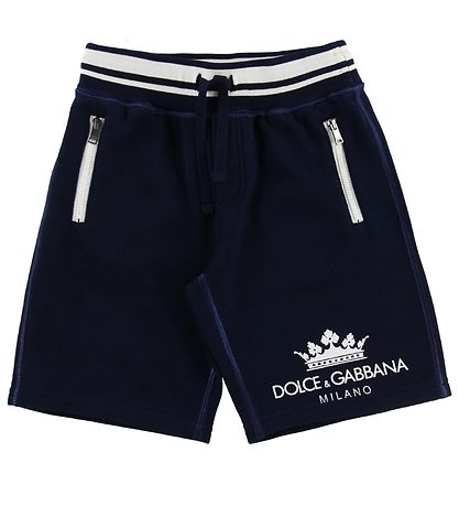 Dolce & Gabbana Shorts - Sweat - Navy w. Logo