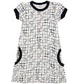Joha Dress - White w. Check Joha Dress - White w. Check