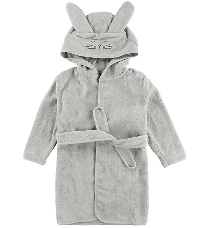 Pippi Baby Bathrobe - Gray w. Rabbit Pippi Baby Bathrobe - Gray w. Rabbit