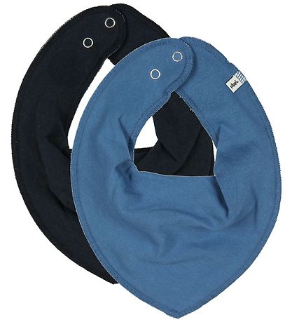 Pippi Drool bib - Pointy - 5-Pack - Grey Melange/Blue/White