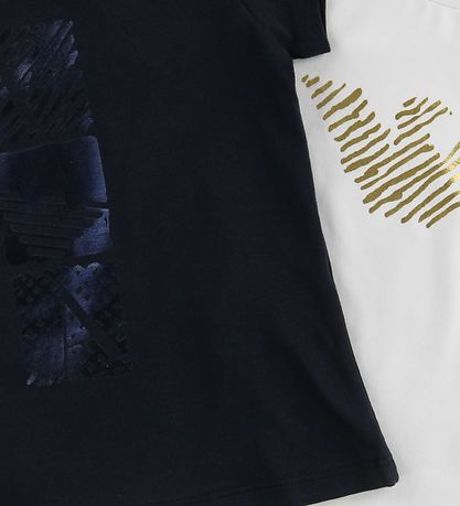 T-Shirt Emporio Armani - T-Shirt - Marine/Blanc av. Imprimé T-Shirt Emporio Armani - T-Shirt - Marine/Blanc av. Imprimé