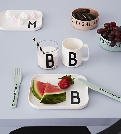 Design Letters Bowl - 3-Pack - Pink/White/Grey w. Letters