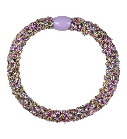 Kknekki Hårstrikk - Lilla Multi Glitter