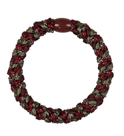 Kknekki Hair Tie - Army/Red Glitter