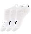 Puma Ankle Socks - 3-Pack - Invisible - White Puma Ankle Socks - 3-Pack - Invisible - White