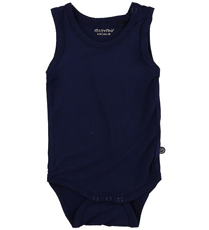 Minymo Bodysuit Sleeveless - Bamboo - Navy Minymo Bodysuit Sleeveless - Bamboo - Navy