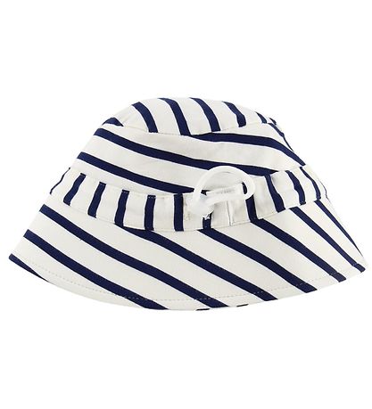 Minymo Bucket Hat - Bamboo - White/Navy Striped Minymo Bucket Hat - Bamboo - White/Navy Striped