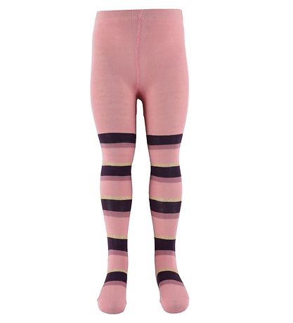 Minymo Strumpfhosen - 2er-Pack - Lila/Rose Gestreift m. Gold Minymo Strumpfhosen - 2er-Pack - Lila/Rose Gestreift m. Gold