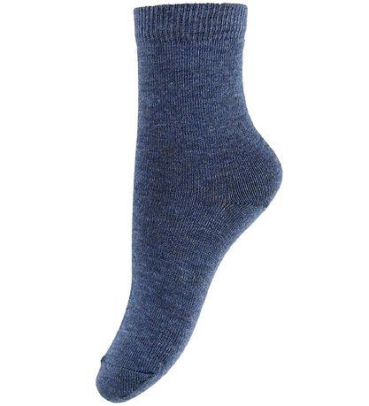 Minymo Socken - 5er-Pack - Navy/Blau/Graumeliert