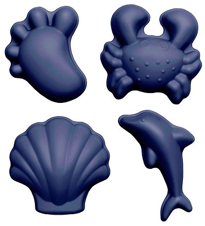Scrunch Sand Molds - 4 pcs - Silicone - 6,5-10,5 cm - Blue Scrunch Sand Molds - 4 pcs - Silicone - 6,5-10,5 cm - Blue