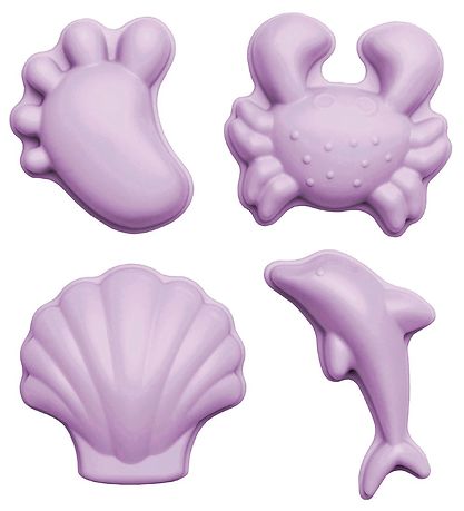 Moules à Sable Scrunch - 4 pièces - Silicone - 6,5-10,5 cm - vio Moules à Sable Scrunch - 4 pièces - Silicone - 6,5-10,5 cm - vio