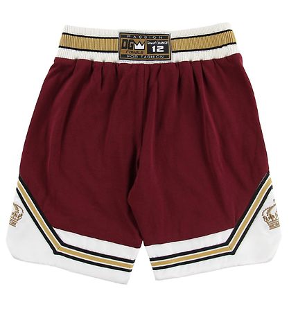 Dolce & Gabbana Shorts - Bordeaux w. White/Gold Dolce & Gabbana Shorts - Bordeaux w. White/Gold