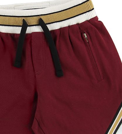 Dolce & Gabbana Shorts - Bordeaux w. White/Gold Dolce & Gabbana Shorts - Bordeaux w. White/Gold