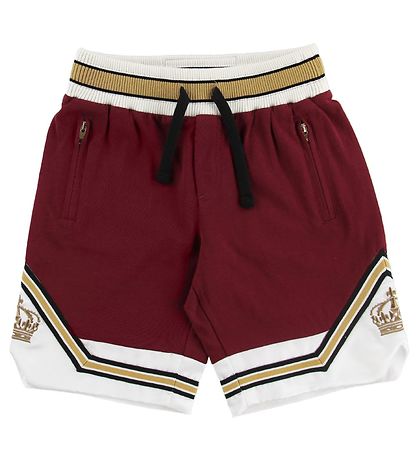 Dolce & Gabbana Shorts - Bordeaux w. White/Gold Dolce & Gabbana Shorts - Bordeaux w. White/Gold