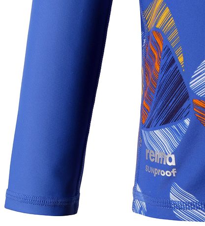 Reima Swim Top L/S - Tuvalu - UV50+ - Blue w. Fish