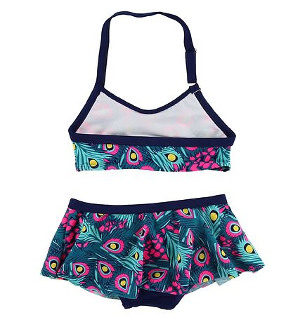 Color Kids Bikini - Tracy - Navy/Pink w. Peacock Feather Color Kids Bikini - Tracy - Navy/Pink w. Peacock Feather
