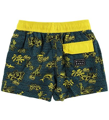 Billabong Swim Shorts - Adventure Iceland - Black/Yellow Billabong Swim Shorts - Adventure Iceland - Black/Yellow