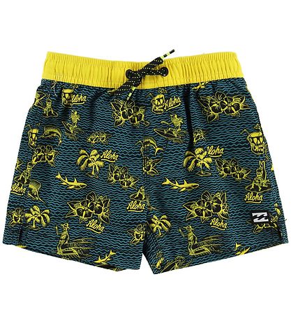 Billabong Swim Shorts - Adventure Iceland - Black/Yellow Billabong Swim Shorts - Adventure Iceland - Black/Yellow