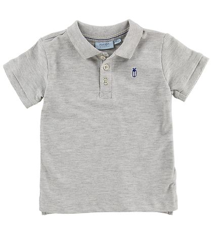 Noa Noa miniature Polo - Grey Melange w. Beetle
