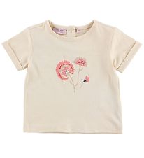 T-Shirt Noa Noa miniature - Crème av. Fleurs T-Shirt Noa Noa miniature - Crème av. Fleurs
