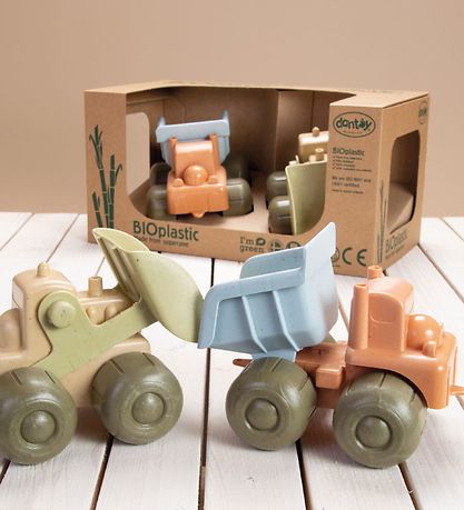 Dantoy BIO Plastic Bulldozer & Truck - 17 cm - Pastel